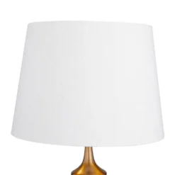 Linen Buffet Lamp With Tapered Shade Gold - Olivia & May -Home Decoration Series GUEST 302053b3 48dd 4853 b89c 95c00b1b9421