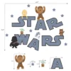 Lambs & Ivy Star Wars Logo Wall Decals W/ Yoda/R2D2/Darth Vader And More - Blue