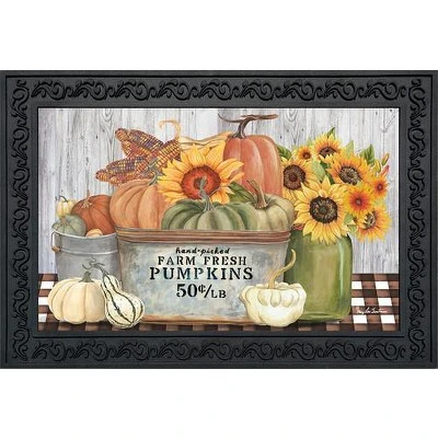 Farm Fresh Bushel Autumn Doormat Pumpkins Indoor Outdoor 30" X 18" Briarwood Lane 3 Farm Fresh Bushel Autumn Doormat Pumpkins Indoor Outdoor 30" X 18" Briarwood Lane