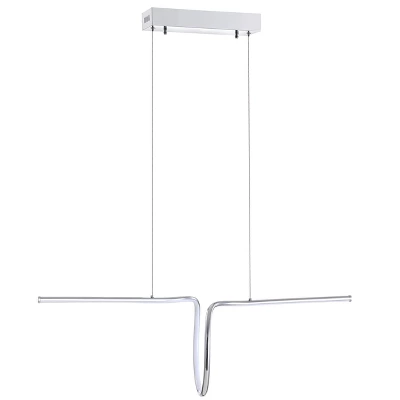 34.5" Adjustable Metal Ali Dimmable Linear Pendant (Includes Energy Efficient Light Bulb) - JONATHAN Y 4 34.5" Adjustable Metal Ali Dimmable Linear Pendant (Includes Energy Efficient Light Bulb) - JONATHAN Y - Image 2