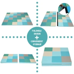 Costway 58'' Toddler Foam Play Mat Baby Folding Activity Floor Mat Home Daycare School -Home Decoration Series GUEST 33111ab0 1ba6 4954 a0fb e1f587693260