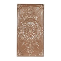 Metal Scroll Wall Decor With Embossed Details White - Olivia & May -Home Decoration Series GUEST 33b3e624 6d19 4e26 a818 7708b9a89b01