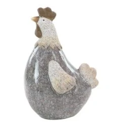 13" X 8" Magnesium Oxide Country Polystone Chicken Garden Sculpture Gray - Olivia & May -Home Decoration Series GUEST 34424faf c56b 4295 a3dd af3cba971811