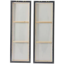 Set Of 2 Canvas Bird Feathers Framed Wall Arts With Silver Frames Blue - Olivia & May -Home Decoration Series GUEST 346ba185 6b55 4fe3 9d87 14379cb577e5