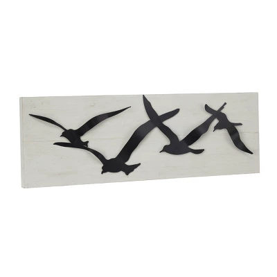 Metal Bird Wall Decor Black - Olivia & May 3 Metal Bird Wall Decor Black - Olivia & May