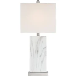 360 Lighting Connie Modern Table Lamps 25" High Set Of 2 White Faux Marble With USB Charging Ports Rectangular Shade For Living Room Office Desk House 15 360 Lighting Connie Modern Table Lamps 25" High Set Of 2 White Faux Marble With USB Charging Ports Rectangular Shade For Living Room Office Desk House -Home Decoration Series GUEST 37795851 a560 44cb afbb 0dd0945ddc0c