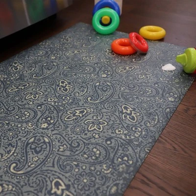 FlorArt Paisley Park Low Profile Easy Clean Kitchen Mat Light Green - Bungalow Flooring 3 FlorArt Paisley Park Low Profile Easy Clean Kitchen Mat Light Green - Bungalow Flooring