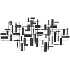 Metal Geometric 3D Striped Wall Decor - CosmoLiving By Cosmopolitan -Home Decoration Series GUEST 380bec19 70cb 4ef4 b4d5 02fe7cfd555f