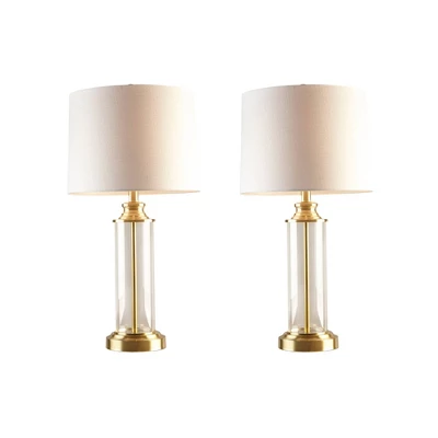 Set Of 2 Clarity Glass Table Lamp Gold - 510 Design 7 Set Of 2 Clarity Glass Table Lamp Gold - 510 Design - Image 5