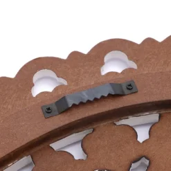 LuxenHome White Wood Flower 23.86" Round Wall Decor Home Decor Interior Design -Home Decoration Series GUEST 38a7e5e5 f067 413c a925 f1cbea0837ab