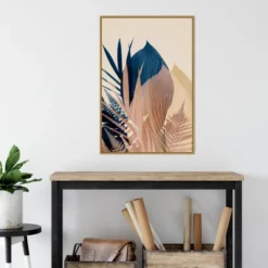 22" X 33" Pastel Jungle Plants 3 By Ian Winstanley Framed Canvas Wall Art Gold - Amanti Art -Home Decoration Series GUEST 38c5088c d43c 45b7 bd2f 87ea77bcf184