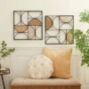 Set Of 2 Contemporary Metal Wall Decors Brown - Olivia & May