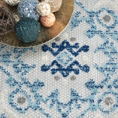 NuLOOM Indoor/Outdoor Contemporary Celestial Area Rug 6 NuLOOM Indoor/Outdoor Contemporary Celestial Area Rug - Image 4