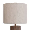 Round Moulded Table Lamp With Ribbed Wood - StyleCraft