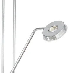 360 Lighting Perseus Modern Torchiere Floor Lamp With Reading Light 71 3/4" Tall Chrome Silver Metal LED Adjustable For Living Room Bedroom House Home -Home Decoration Series GUEST 3d7cbb6c 4a21 4981 8d49 b93eba2b4183