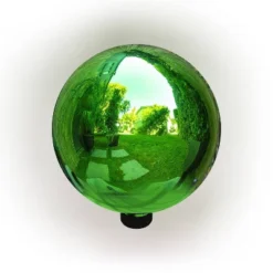 10" Glass Gazing Globe Green - Alpine Corporation -Home Decoration Series GUEST 3f0a0aa1 4b0a 4ac8 b59b 52a0bb234033
