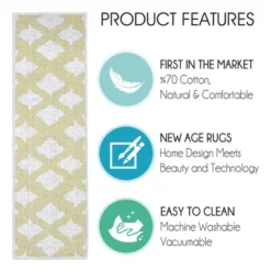 SussexHome Floral Design Cotton Anti-Slip Stair Treads, 9” X 28“ -Home Decoration Series GUEST 3ff2da2d 8b3e 44e9 94a5 bf4ce299b8b0