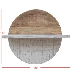 White Wood & Metal Wall Shelf - Foreside Home & Garden -Home Decoration Series GUEST 402ca476 b7a1 4a25 a24a a975a8849807