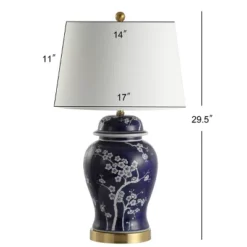 29.5" Ceramic Gracie Ginger Jar Table Lamp (Includes LED Light Bulb) Blue - JONATHAN Y 8 29.5" Ceramic Gracie Ginger Jar Table Lamp (Includes LED Light Bulb) Blue - JONATHAN Y -Home Decoration Series GUEST 405eb265 ba3d 488a 9618 7d1df73cd281