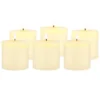 6pk Unscented Flat Top Smooth Pillar Candles Ivory - Stonebriar Collection -Home Decoration Series GUEST 4130d971 9fde 4bf2 a934 2d5e3597701e