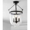 14.5" LED Metal/Glass Semi-Flush Mount Oil Rubbed Bronze - Jonathan Y -Home Decoration Series GUEST 43832a85 6ac4 4acb ab54 d114640b87bf