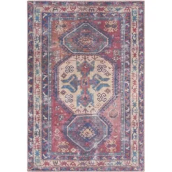 Nicole Curtis Machine Washable Bordered Southwestern Indoor Rug -Home Decoration Series GUEST 439ef5d1 f488 4590 9c4d 0f66f95b41f2