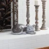 7" Magnesium Oxide Country Cats Garden Sculpture Gray - Olivia & May