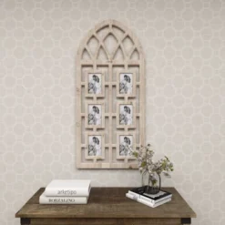 Wood 6 Slot Wall Photo Frame With Window Arch Shape Light Brown - Olivia & May 29 Wood 6 Slot Wall Photo Frame With Window Arch Shape Light Brown - Olivia & May -Home Decoration Series GUEST 4767a2b7 6329 4b9d 9242 3b85f8a9d5a4