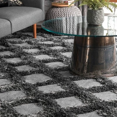 NuLOOM Francene Diamond Trellis Shag Area Rug 3 NuLOOM Francene Diamond Trellis Shag Area Rug