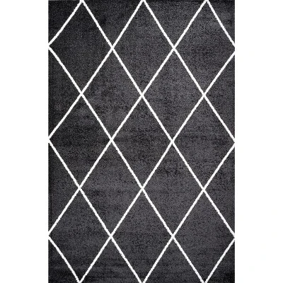 Cole Minimalist Diamond Trellis Round Area Rug - JONATHAN Y 4 Cole Minimalist Diamond Trellis Round Area Rug - JONATHAN Y - Image 2