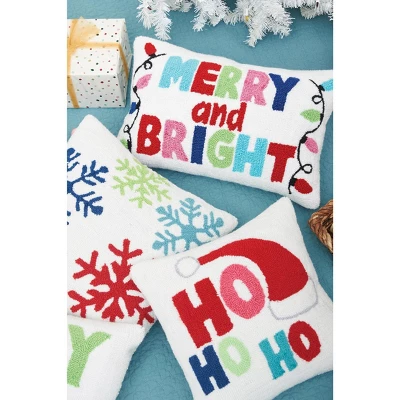 C&F Home Merry And Bright Hooked Christmas Throw Pillow 4 C&F Home Merry And Bright Hooked Christmas Throw Pillow - Image 2