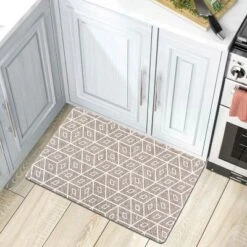 World Rug Gallery Modern Geometric Anti-Fatigue Standing Mat