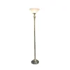 1 Light Torchiere Floor Lamp With Marbleized Glass Shade Antique Brass - Elegant Designs -Home Decoration Series GUEST 4ea77add 04bf 4ddb 94c1 64460767bf9d