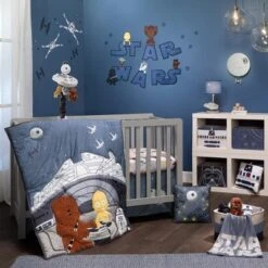 Lambs & Ivy Star Wars Logo Wall Decals W/ Yoda/R2D2/Darth Vader And More - Blue -Home Decoration Series GUEST 4ed4a184 104f 43de b52c f23c0668d0b9