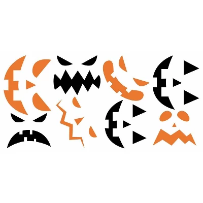 Halloween Pumpkin Faces Glow In The Dark Peel And Stick Wall Decal - RoomMates 4 Halloween Pumpkin Faces Glow In The Dark Peel And Stick Wall Decal - RoomMates - Image 2