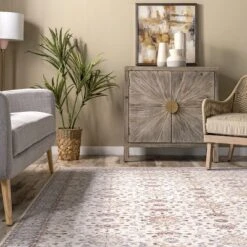 NuLOOM Gemma Machine Washable Transitional Floral Area Rug -Home Decoration Series GUEST 4fa28bca 4d81 4671 9493 dd463e46d20e