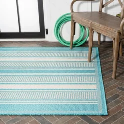 Haynes Modern Double Stripe Indoor/Outdoor Area Rug - JONATHAN Y -Home Decoration Series GUEST 5139aedc 3c80 491f 9383 90abd89331ce