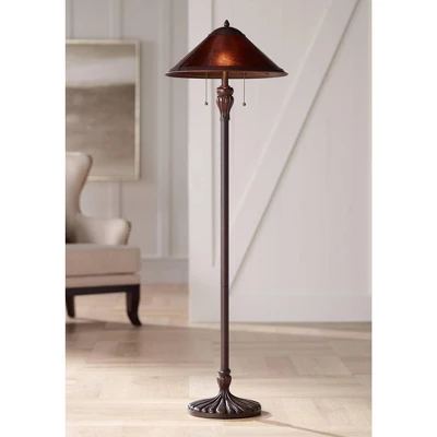 Regency Hill Capistrano Rustic Mission Floor Lamp Standing 57 1/2" Tall Bronze Metal Natural Mica Cone Shade For Living Room Bedroom Office House Home 3 Regency Hill Capistrano Rustic Mission Floor Lamp Standing 57 1/2" Tall Bronze Metal Natural Mica Cone Shade For Living Room Bedroom Office House Home