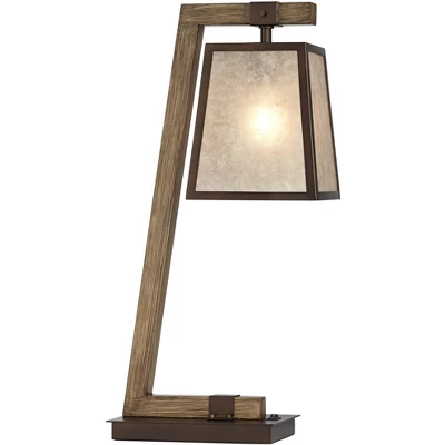 Franklin Iron Works Tribeca Rustic Farmhouse Table Lamp 25" High Metal With USB Charging Port Light Mica Drum Shade For Bedroom Living Room Bedside 9 Franklin Iron Works Tribeca Rustic Farmhouse Table Lamp 25" High Metal With USB Charging Port Light Mica Drum Shade For Bedroom Living Room Bedside - Image 7