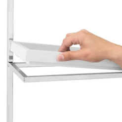 10.5" X 16" 3 Tier Wall Shelving Unit With Towel Rack And Trays Chrome/White - Danya B. 10 10.5" X 16" 3 Tier Wall Shelving Unit With Towel Rack And Trays Chrome/White - Danya B. -Home Decoration Series GUEST 528c8423 e525 44c7 921f 78f9198fd25b