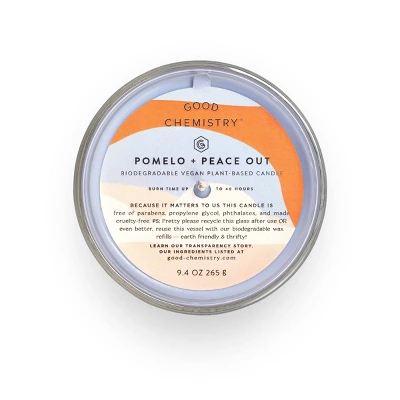 Good Chemistry™ Refillable Glass Candle Pomelo And Peace Out - 8.3 Oz 4 Good Chemistry™ Refillable Glass Candle Pomelo And Peace Out - 8.3 Oz - Image 2