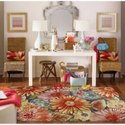 5'x8' Charm Area Rug Red/Multi - Mohawk -Home Decoration Series GUEST 54f6d424 458f 4c49 942d 4d39bce2b3c0