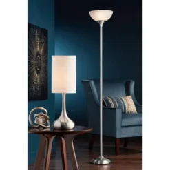 360 Lighting Maddox Modern Torchiere Floor Lamp 71" Tall Satin Nickel Silver Metal Alabaster Glass Shade For Living Room Bedroom Office House Home 16 360 Lighting Maddox Modern Torchiere Floor Lamp 71" Tall Satin Nickel Silver Metal Alabaster Glass Shade For Living Room Bedroom Office House Home -Home Decoration Series GUEST 55c31dbd e4aa 4124 9f9e 863eaa34923f