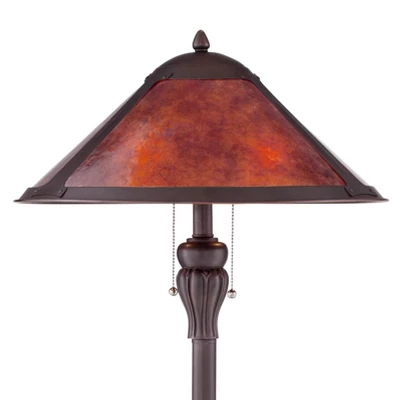 Regency Hill Capistrano Rustic Mission Floor Lamp Standing 57 1/2" Tall Bronze Metal Natural Mica Cone Shade For Living Room Bedroom Office House Home 5 Regency Hill Capistrano Rustic Mission Floor Lamp Standing 57 1/2" Tall Bronze Metal Natural Mica Cone Shade For Living Room Bedroom Office House Home - Image 3