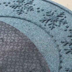 3' Aqua Shield Snowflake Tree Skirt Round Mat Bluestone - Bungalow Flooring -Home Decoration Series GUEST 58cab20d 2694 40aa 869f e81cee5037bc