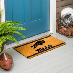 Evergreen Buffalo Bills Logo Turf Mat, Brown- 28 X 16 Inches Indoor Outdoor Doormat -Home Decoration Series GUEST 5cea0f44 3b90 46b4 a2aa 2f4413928755
