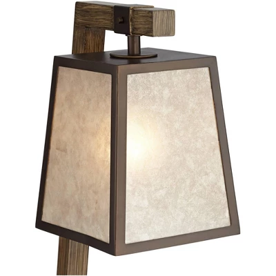 Franklin Iron Works Tribeca Rustic Farmhouse Table Lamp 25" High Metal With USB Charging Port Light Mica Drum Shade For Bedroom Living Room Bedside 4 Franklin Iron Works Tribeca Rustic Farmhouse Table Lamp 25" High Metal With USB Charging Port Light Mica Drum Shade For Bedroom Living Room Bedside - Image 2