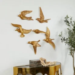 Set Of 6 Polystone Bird Floating Wall Decors - Olivia & May -Home Decoration Series GUEST 5eed6b42 c6a8 4873 9ee4 8cc4355789c2