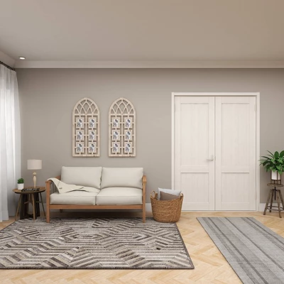 Wood 6 Slot Wall Photo Frame With Window Arch Shape Light Brown - Olivia & May 11 Wood 6 Slot Wall Photo Frame With Window Arch Shape Light Brown - Olivia & May - Image 9