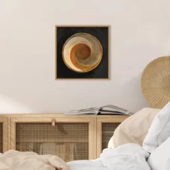 16" X 16" Woven Beauty I On Black By Albena Hristova Framed Canvas Wall Art - Amanti Art -Home Decoration Series GUEST 6096eb06 57b1 448a b7cb 7e1afbdbd5a4